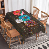 Lofaris Colorful Doughnut Wood Dining Room Square Tablecloth
